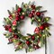 Christmas Wreaths for Front Door with Candy Canes Christmas Ball Ornaments (Red) 8"D x 20"W x 20"H